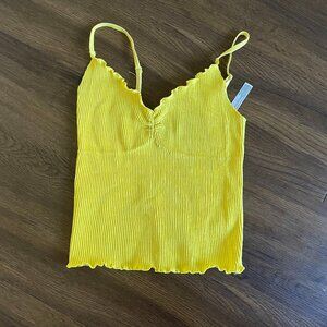 UO Out From Under Yellow Cami Tank Top